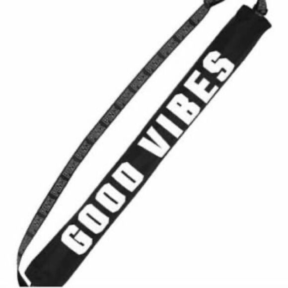 VS PINK Black  "Good Vibes" Can Holder Sli… - Picture 1 of 7